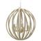 Palecek Madera Coastal Beach White Coco Beaded Round Chandelier|Kathy Kuo Home