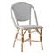 Gene Coastal Beach Grey Woven Rattan Dining Side Chair|Kathy Kuo Home