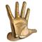 Farella Modern Gold Brass Hands On The Wall Sculpture
