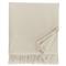 Sferra Dorsey Modern Classic Cream Cashmere Throw Blanket|Kathy Kuo Home