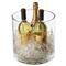 Flynn Modern Clear Glass Easy Carry Ice Bucket Cooler|Kathy Kuo Home