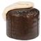 Cherry Rustic Contemporary Round Brown Leather Stool Pouf
