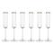 Vince Modern Classic 11.25&quot; Champagne Flutes with Gold Metallic Rim- Set of 6|Kathy Kuo Home