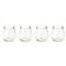 Olly Modern Classic Artisan Clear Hammered Stemless Wine Glasses - Set of 4|Kathy Kuo Home