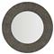 Landon Modern Masculine Charcoal Brown Wood Round Wall Mirror|Kathy Kuo Home