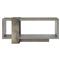 Landon Modern Masculine Grey Wood Silver Cast Aluminum Console Table|Kathy Kuo Home