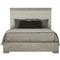 Landon Modern Masculine Beige Upholstered Channel Grey Wood Bed - King|Kathy Kuo Home