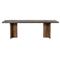Nora Rustic Lodge Beige Walnut Wood Grey Iron Strap Rectangular Dining Table - 94&quot;W|Kathy Kuo Home