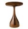Darby Dark Walnut Modern Sculpted Accent Side Table|Kathy Kuo Home