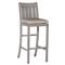 Club Aluminum Modern Oyster Grey Outdoor Bar Stool|Kathy Kuo Home
