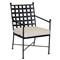 Aurore French Beige Cushion Metal Outdoor Dining Arm Chair|Kathy Kuo Home