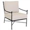 Aurore French Beige Cushion Metal Outdoor Club Arm Chair|Kathy Kuo Home