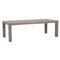 Ezra Modern Taupe Grey Aluminum Rectangular Outdoor Dining Table - 90&quot;W|Kathy Kuo Home