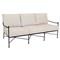 Aurore French Beige Cushion Metal Outdoor Sofa|Kathy Kuo Home