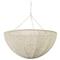 Palecek Quinn Coastal Beach White Wood Coco Beaded Inverted Dome Chandelier|Kathy Kuo Home