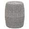 Lorry Coastal Beach Platinum Grey Woven Rope Round Outdoor Side End Table|Kathy Kuo Home