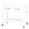 Stacy Modern Classic 1 Drawer Brass Accent White Nightstand|Kathy Kuo Home