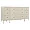 Alice Modern Classic Beige Curved Center Nine Drawer Dresser|Kathy Kuo Home