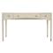 Alice Modern Classic Beige Rectangular Wood Three Drawer Desk