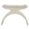 Alice Modern Classic White Upholstered Arch Stool|Kathy Kuo Home