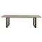 John Modern Classic Ivory Wood Top Bronze Metal Extendable Dining Table - 84-106&quot;W|Kathy Kuo Home
