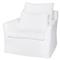 Cisco Home Donato Modern Classic White Linen Slipcovered Arm Chair|Kathy Kuo Home