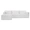 Cisco Home Rebecca Modern White Cotton Slipcovered Sectional Sofa - Left Arm Facing|Kathy Kuo Home