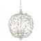Carter French Country Silver Crystal Vine Globe Chandelier|Kathy Kuo Home