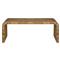 Worlds Away Newbury Modern Classic Light Brown Burl Rectangular Coffee Table|Kathy Kuo Home