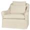 Cisco Home Genevieve Modern Classic Cream Linen Slip Cover Arm Chair|Kathy Kuo Home