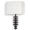 Fishbone Coastal Beach Ebony Birch Wood Sconce|Kathy Kuo Home
