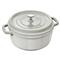 Staub White Truffle 2.75 Quart Cast Iron Round Cocotte Pot|Kathy Kuo Home
