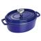 Staub Dark Blue 5.8 Quart Cast Iron Oval Cocotte Pot|Kathy Kuo Home