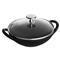 Staub Black Cast Iron Wok With Lid - 6.5 Inch|Kathy Kuo Home