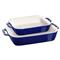 Staub Dark Blue Ceramic Rectangular 2 Piece Bakeware Set|Kathy Kuo Home