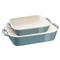 Staub Rustic Turquoise Ceramic Rectangular 2 Piece Bakeware Set|Kathy Kuo Home