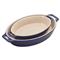 Staub Dark Blue Ceramic Oval 2 Piece Bakeware Set|Kathy Kuo Home