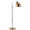 Rica Mid-Century Polished Nickel Metal Copper Shade Floor Lamp|Kathy Kuo Home