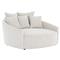 Louisa Modern Classic Off White Performance Round Sofa - 62&quot;W|Kathy Kuo Home