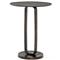 Sam Modern Classic Brown Aluminum Round Side End Table|Kathy Kuo Home