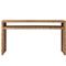 Ariah Coastal Brown Rattan Rectangular Console Table|Kathy Kuo Home