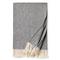 Sferra Modern Celine Black Cotton Throw Blanket|Kathy Kuo Home