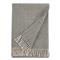 Sferra Modern Celine Charcoal Cotton Throw Blanket|Kathy Kuo Home