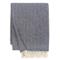 Sferra Modern Celine Navy Blue Cotton Throw Blanket|Kathy Kuo Home