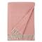Sferra Modern Celine Salmon Pink Cotton Throw Blanket|Kathy Kuo Home