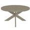 Amina Coastal Natural Teak Wood Round Outdoor Dining Table - 56&quot;W