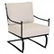 Aurore Beige Cushion Black Metal Rocking Outdoor Club Chair|Kathy Kuo Home