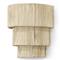 Palecek Everly Coastal Beach 3 Tier Natural Abaca Rope Wall Sconce|Kathy Kuo Home