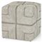 Palecek Fritz Coastal Beach Grey Lampakanai Rope Hardwood Square Ottoman|Kathy Kuo Home