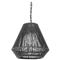 Palecek Tanner Coastal Beach Black Woven Wicker Outdoor Tapered Pendant Lantern|Kathy Kuo Home